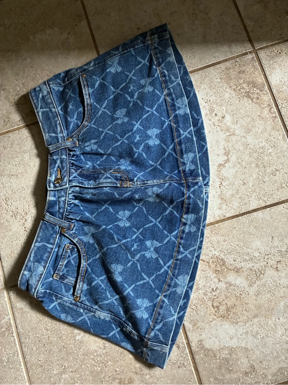 PINk x LoveShackFancy denim skirt size medium